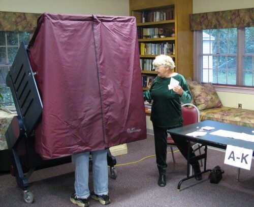 red bank, nj, voting booth